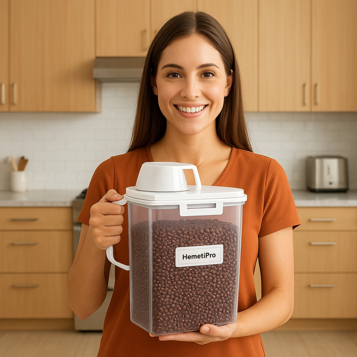 Pote Hermético Plástico com Medidor HermetiPro