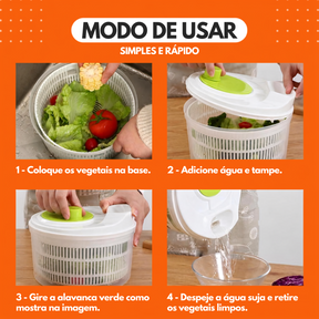 Centrífuga Manual para Saladas 3 Litros