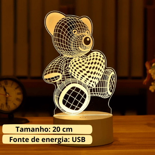 Luminária Criativa 3 D - Creative Decor