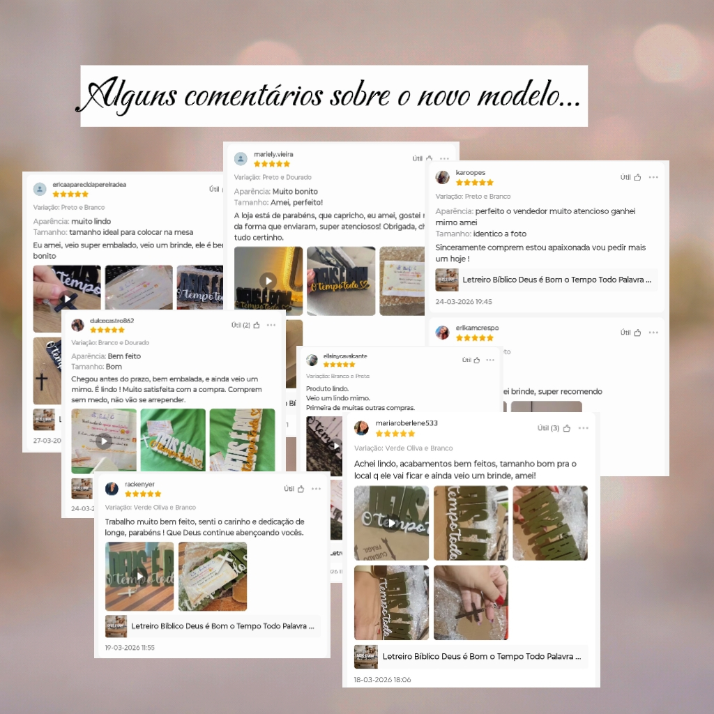 Letreiro Bíblico Deus é Bom o Tempo Todo Palavra Enfeite Placa de Casa Sala Mesa Quarto Presente