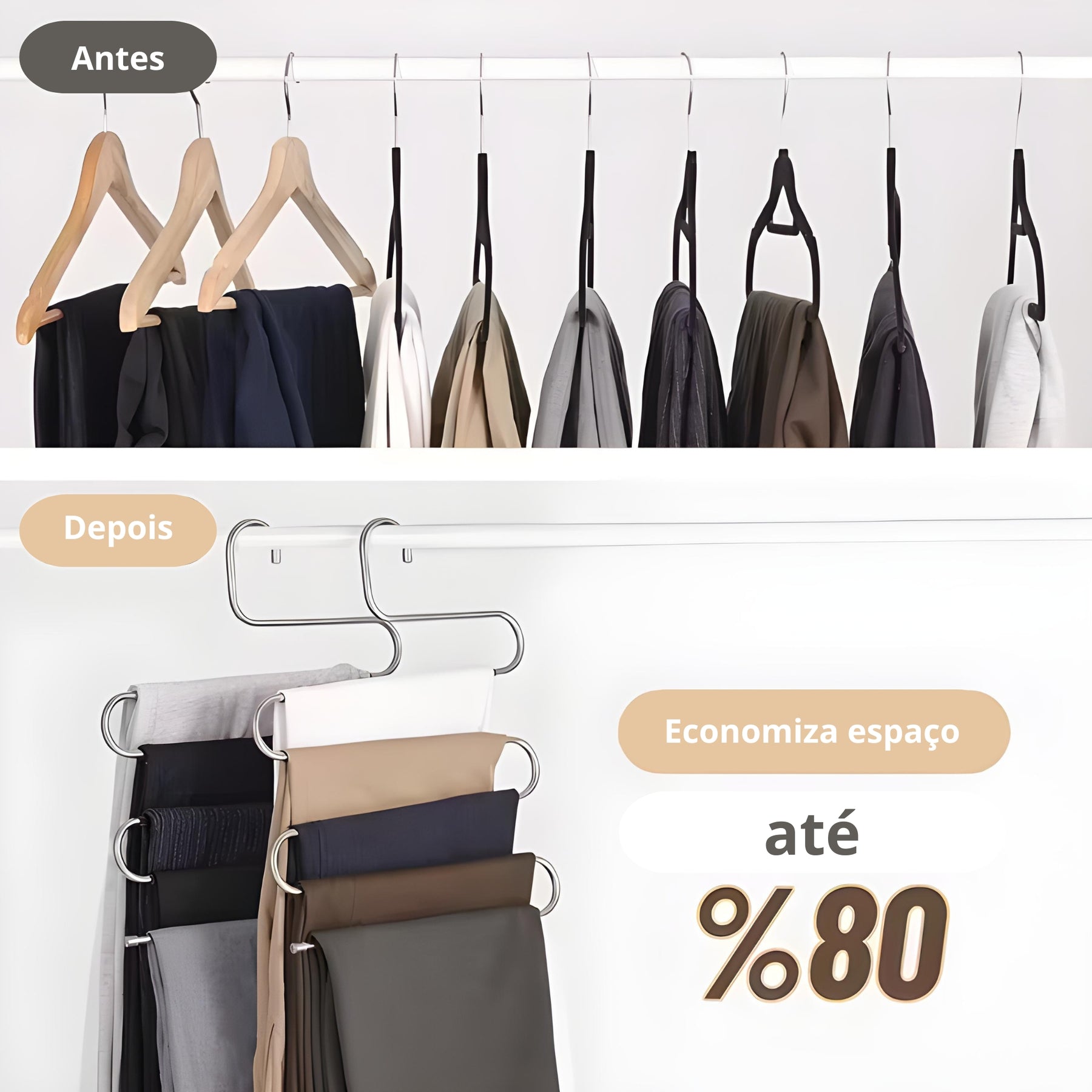 cabide em s dobravel slimspace yaybrasil