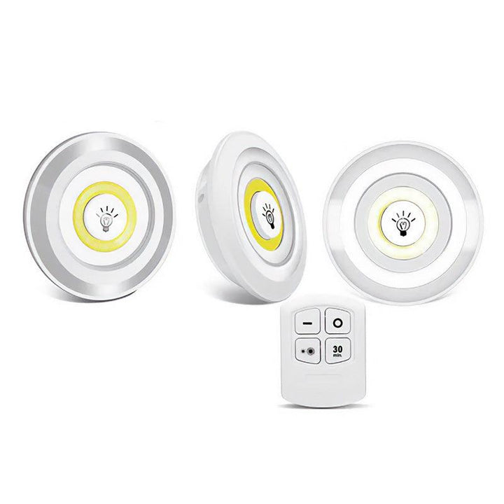 Spoty - 3 Lâmpadas Led Sem Fio Com Controle Remoto Que Iluminam Qualquer Ambiente Sem Reformas