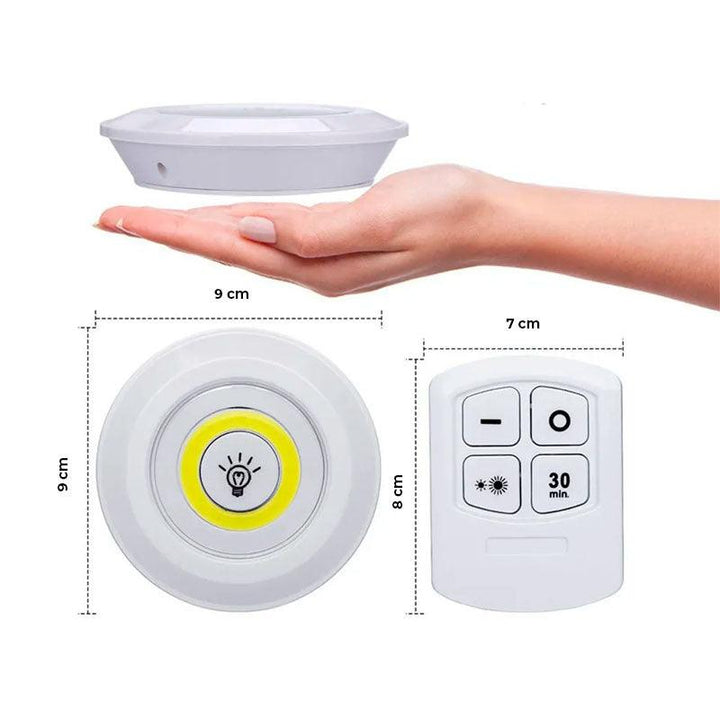 Spoty - 3 Lâmpadas Led Sem Fio Com Controle Remoto Que Iluminam Qualquer Ambiente Sem Reformas