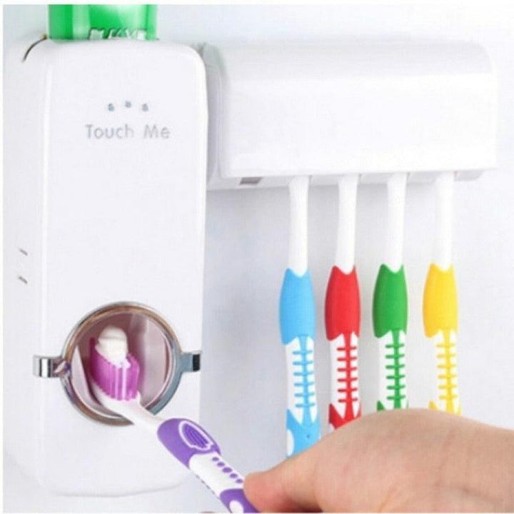 Dispensador Automático de Pasta Creme Dental + Suporte para 5 escovas